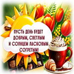 Postcard изысканная гиф-открытка, пусть день будет добрым