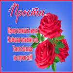 Открытка картинка прости и не сердись