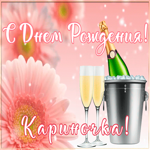 Открытка картинка с днем рождения с именем карина