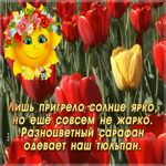 Открытка картинка с тюльпанами со стихами