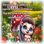 Postcard комфортная гиф-открытка, с началом новой недели