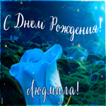 Postcard красивая открытка с днем рождения людмила