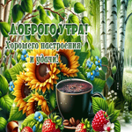 Postcard лирическая гиф-открытка, удачного утра