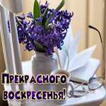 Postcard открытка прекрасного воскресенья с кофе и гиацинтами
