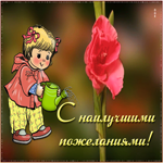 Открытка открытка с цветами и пожеланиями