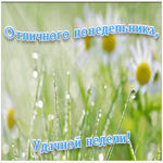 Открытка пожелание отличного понедельника и удачной недели