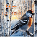 Postcard привлекательная гиф-открытка, пускай будут хорошими выходные