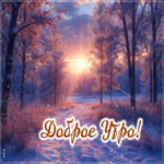 Postcard снежная очаровательная гифка доброе утро
