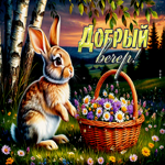 Postcard вечерняя гиф-открытка желает приятно провести его