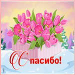 Открытка зимняя картинка спасибо