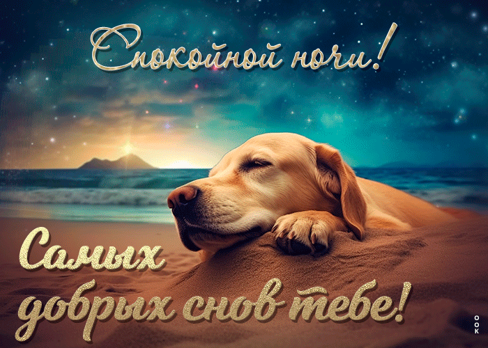 Postcard безмятежная открытка самых добрых снов тебе!