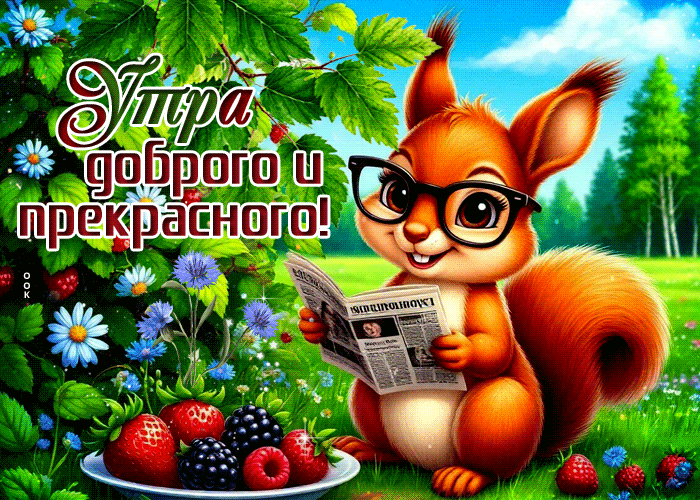 Postcard благодарная гиф-открытка, утра доброго и приятного