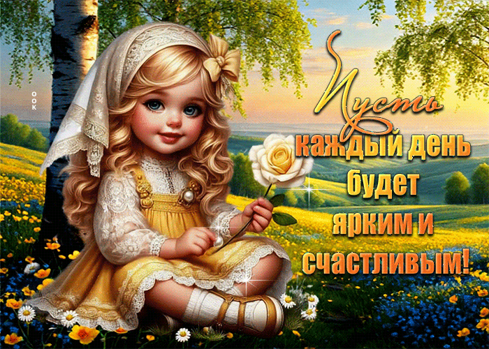 Postcard чистая гиф-открытка, пусть каждый день будет ярким