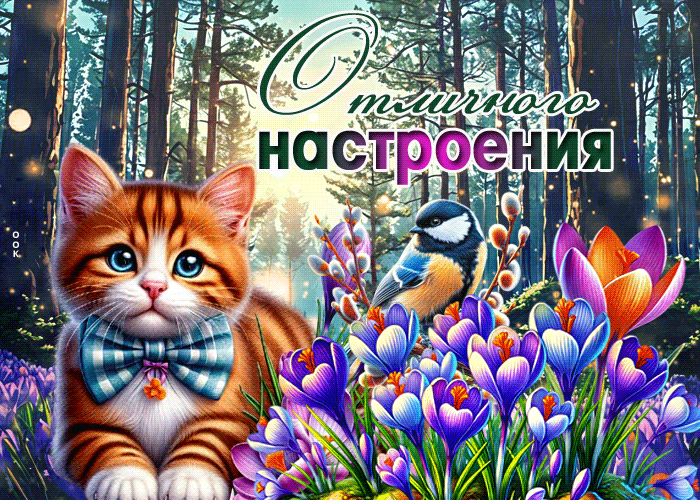 Postcard феерическая гиф-открытка, отличного настроения вам