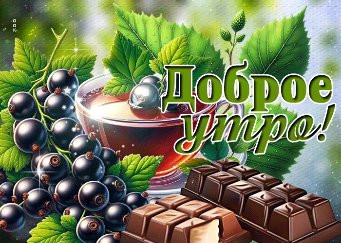 Postcard искренняя гиф-открытка, с добрым приятным утром