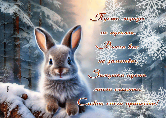 Picture изысканная гиф-открытка, пусть зимушка будет славной