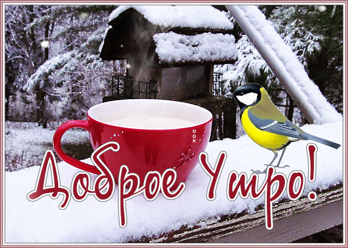 Открытка красивая зимняя открытка доброе утро