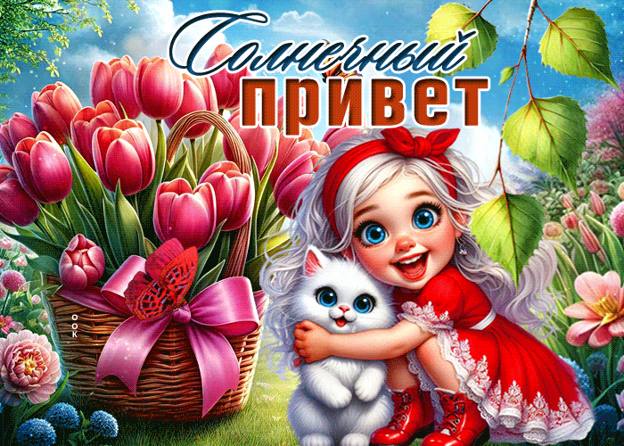 Picture ласковая гиф-открытка, солнечный привет