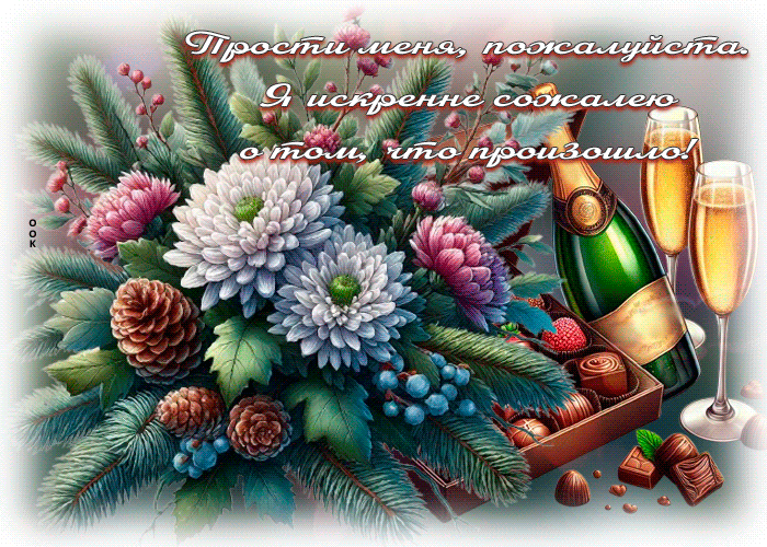 Postcard лёгкая открытка, прости и прими мои чувства