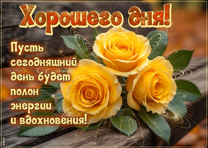 Postcard мечтательная гиф-открытка, пусть день будет полон энергии