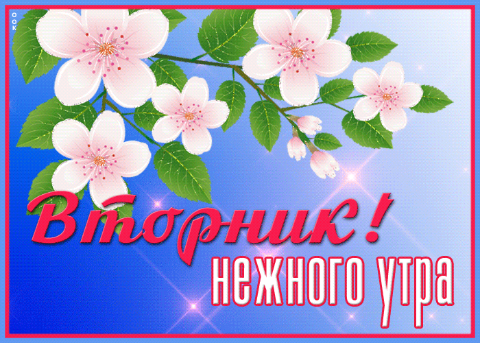 Картинка мерцающая открытка с вторником