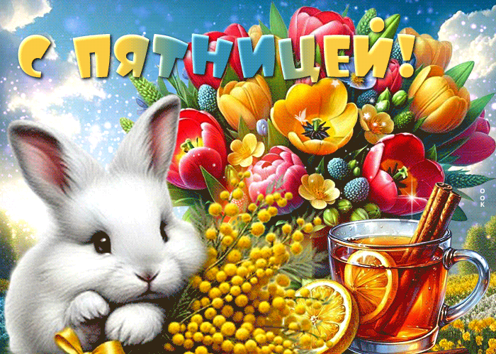Postcard миловиднейшая гиф-открытка, с пятницей тебя