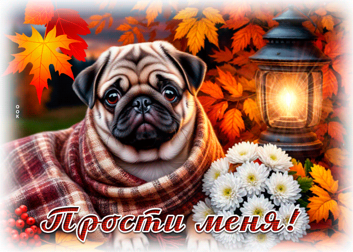 Postcard нежная открытка, прости меня