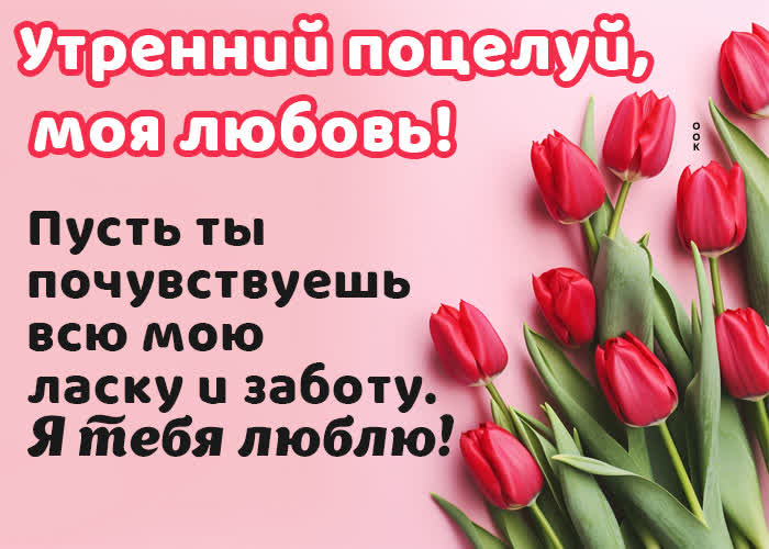 Picture очаровательная открытка отренним поцелуем для тебя моя любовь