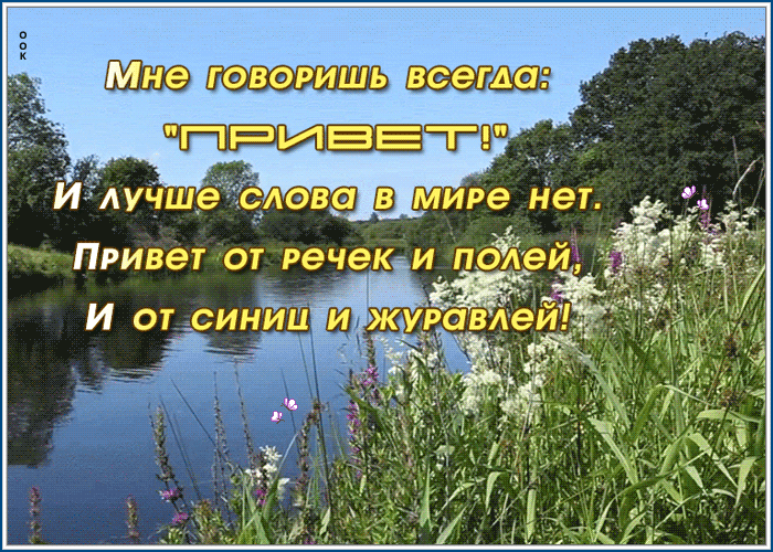 Открытка открытка привет с природой