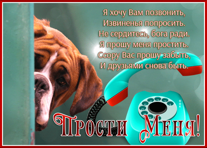 Picture открытка прости, я хочу вам позвонить