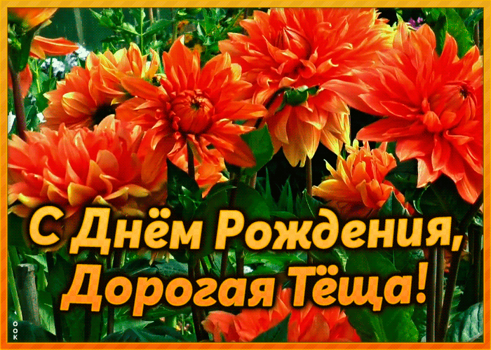 Картинка открытка с днем рождения теще с цветами