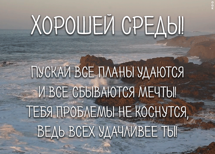 Открытка открытка со средой с природой