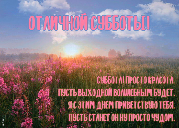 Открытка открытка яркой субботы