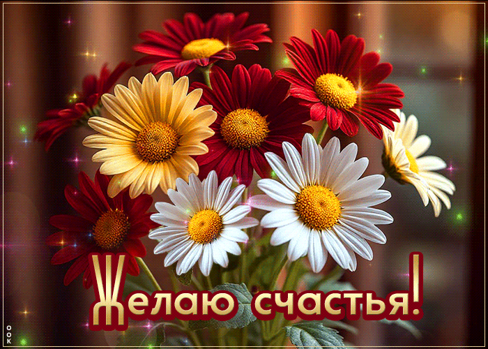 Picture позитивная открытка, с яркими цветочными красками