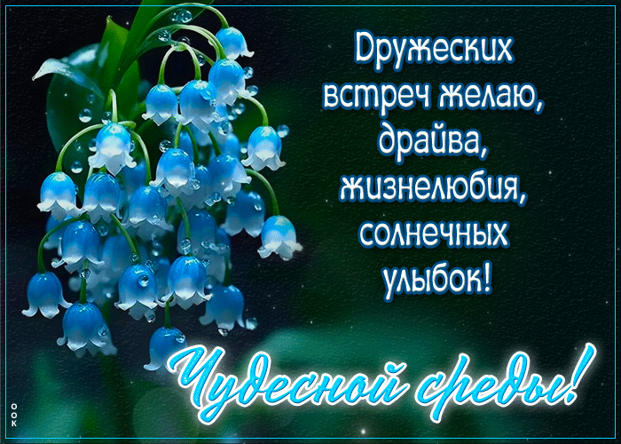 Picture прекрасная гиф-открытка, чудесных встреч в эту среду