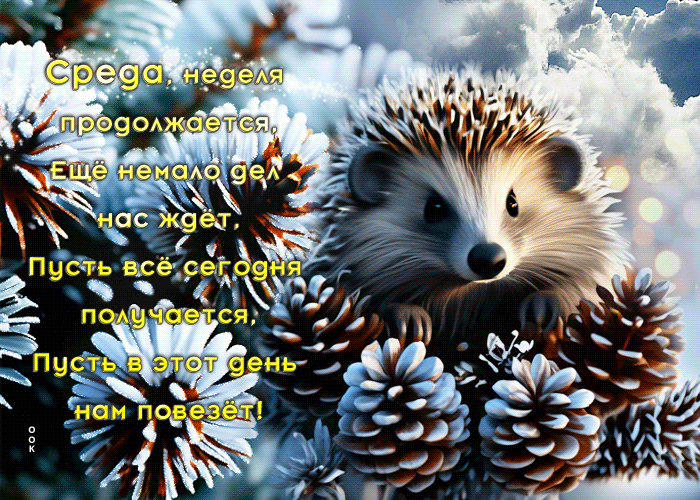 Postcard превосходная гиф-открытка, пусть все получится в эту среду