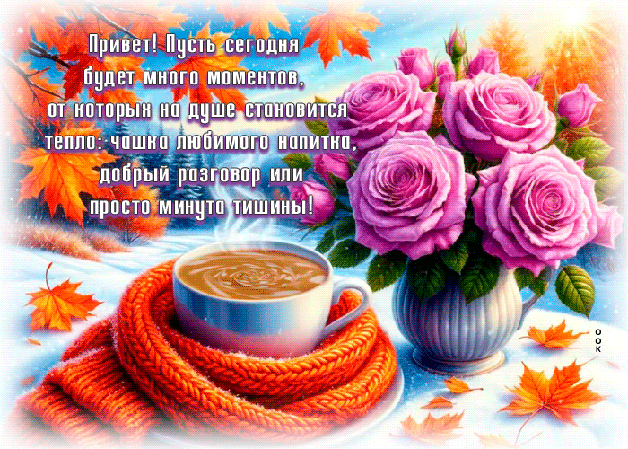 Postcard привет! пусть сегодня будет много моментов, от которых на душе становится тепло