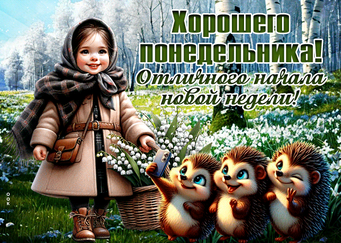 Picture приветливая гиф-открытка, отличного начала новой недели