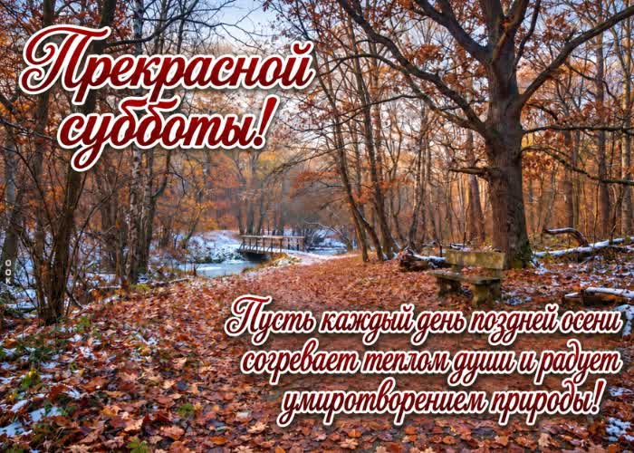 Picture пусть эта суббота подарит тёплые моменты среди прохладной осени