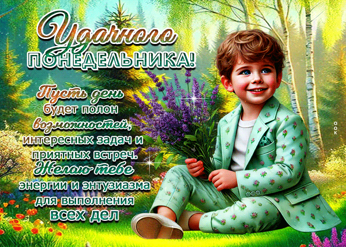Picture пёстрая гиф-открытка, удачного понедельника