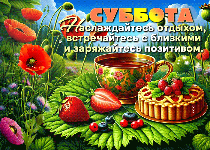 Picture радующая гиф-открытка, наслаждайтесь субботним днем