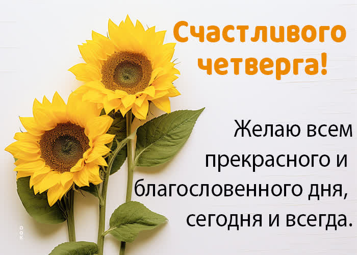 Postcard роскошная открытка, пускай сегодняшний четверг будет прекрасен