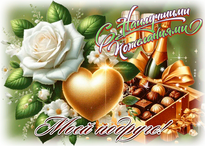 Postcard с наилучшими пожеланиями моей подруге
