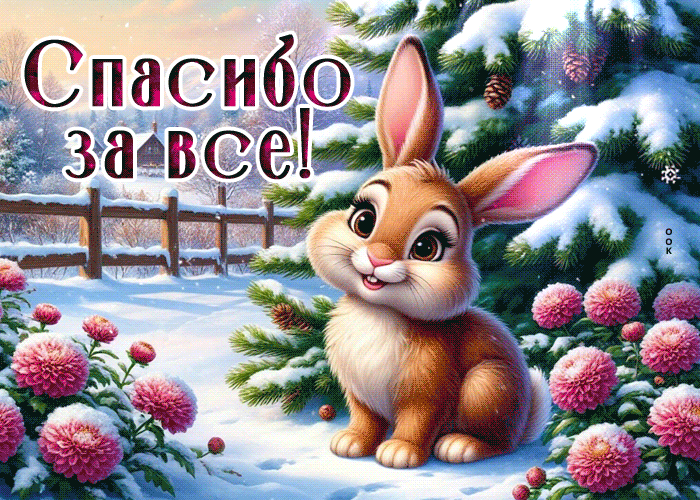 Postcard снежная добрая гифка спасибо за все