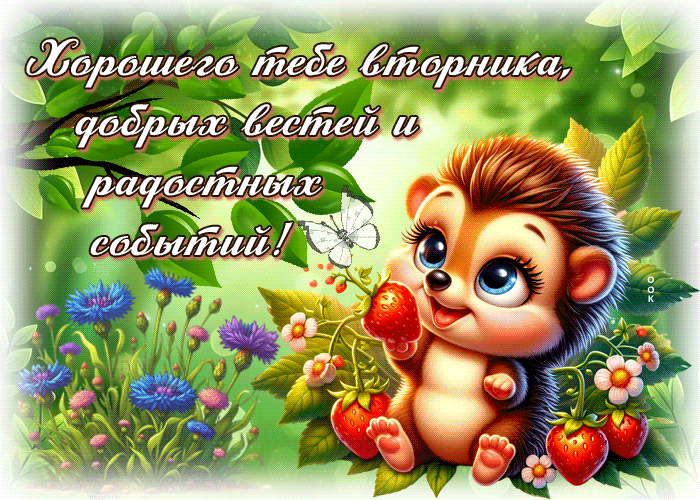 Picture тёплая гиф-открытка, хорошего тебе вторника