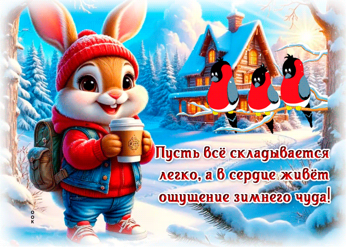 Picture тёплая открытка, с добрыми пожеланиями