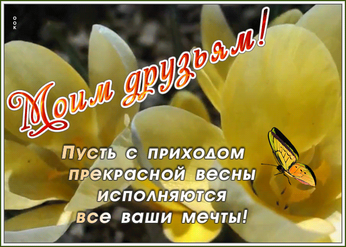 Картинка весенняя открытка для друзей