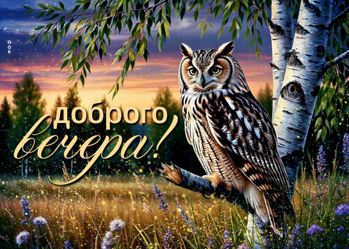 Picture воздушная гиф-открытка, доброго всем вечера желает