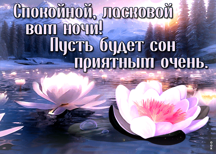 Postcard звучная гиф-открытка, ласковой ночи вам