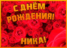 Открытка анимационная открытка с днем рождения ника